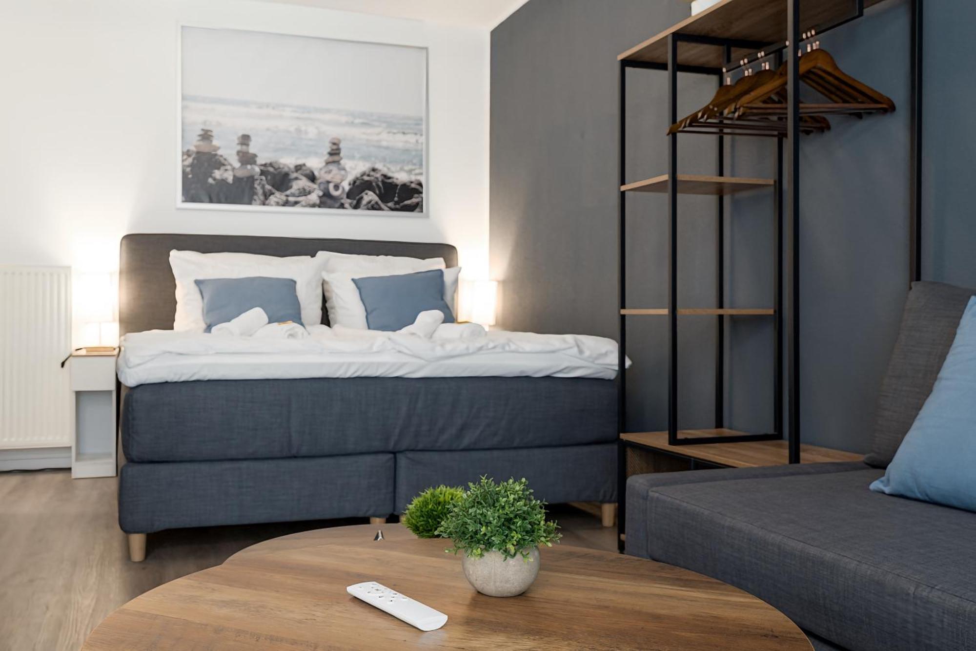 Federnest - Luxus-Studio - Kingsize Boxspringbett - Home-Office Mit Monitor Und Drucker - 11 Min Hbf Duisburg Eksteriør billede